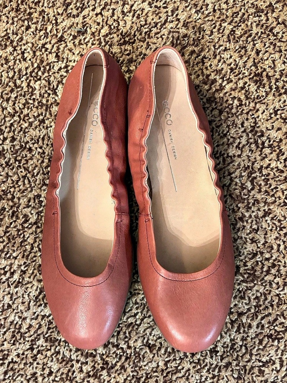 ECCO Anine Leather Ballet Flats Women's Pink